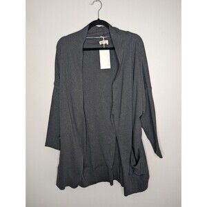 Pact Women’s Organic Cotton Airplane Wrap Cardigan Gray M/L